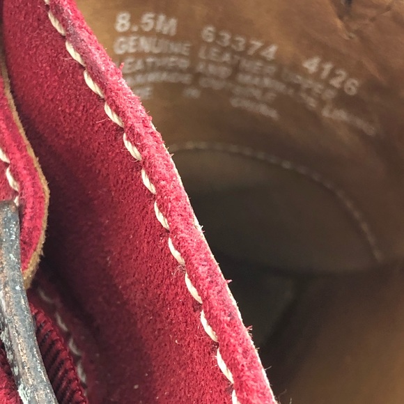 Timberland Comforia Red Suede Leather Clogs 8 1/2 - Picture 9 of 11